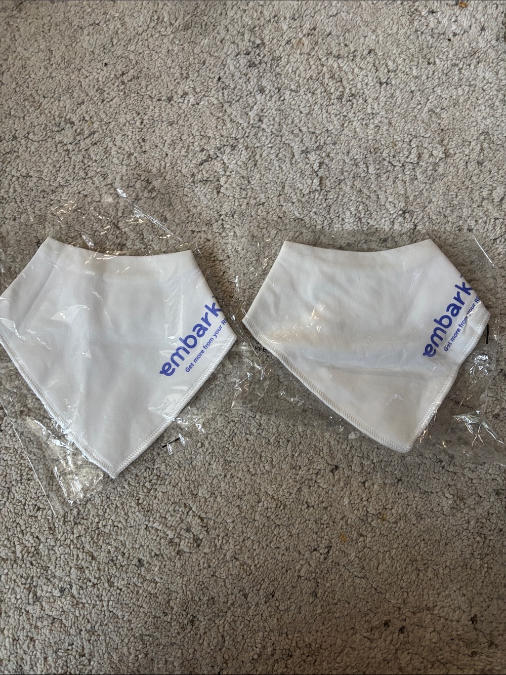 Embark White Bandana Bib - 2 Pack NWT